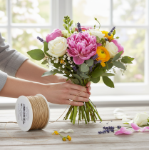 Artikel Met papier omwikkeld draad, draadomwikkeld, Ø2mm, 100m, naturel