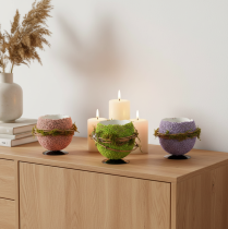 Artikel Decoratieve schaal in de vorm van een paasei voor lente- of paastafeldecoratie, 9 cm, 4 stuks