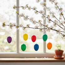 Artikel Paaseitjes als decoratie voor de lente, voor in huis of tuin. Kleurrijke decoratieve items, 6 cm, 24 stuks.