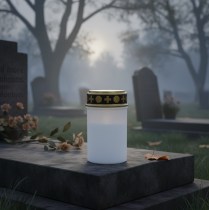 Artikel LED graflamp wit, warm wit timer werkt op batterijen Ø6.8 H12.2cm