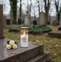 Artikel Graflicht hondengrafkaars voor dieren wit Ø7cm H16,5cm