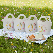 Artikel Vilten tas met schattig paashaasje, geschikt voor de lente en zomer, 27 cm, 4 stuks