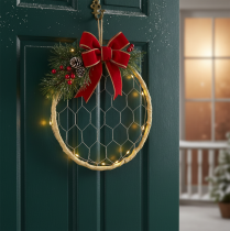 Artikel Decoratieve metalen raffia hangringen, Ø20cm, 4 stuks, boho wanddecoratie, raamdecoratie