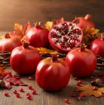 Artikel Granaatappel sierfruit kunst rode raamdecoratie 10,5cm