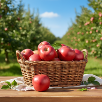 Artikel Decoratieve rode kunstappel, Real Touch, 9 cm