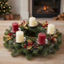 Artikel Kaarsenhouder zilver Ø10cm 4 st