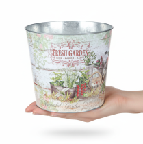 Artikel Metalen plantenbak Fresh Garden Kleurrijk Vintage H18cm