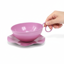 Artikel Metalen mok Ø16cm H9cm Decoratieve mok met schotel Roze 2 stuks