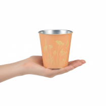 Artikel Metalen bloempot, perzikdesign, plantenbak, Ø10,5 cm H10,5 cm