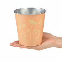 Artikel Metalen bloempot, plantenbak, perzikgeel, Ø11,5 cm H11,5 cm