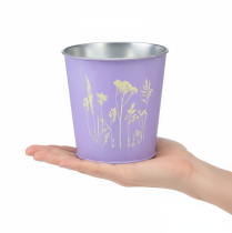 Artikel Metalen bloempot, plantenbak, paars, Ø11,5 cm, H11,5 cm