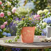 Artikel Bloempot Abrikooskleurig, metalen plantenbak Ø11,5cm H11,5cm