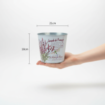 Artikel Metalen plantenbak, bloempot, lavendel, Ø21cm H18cm