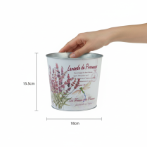 Artikel Metalen plantenbak voor lavendel, klein, Ø18cm H15,5cm