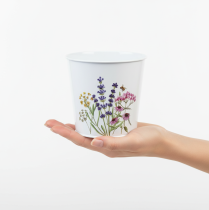 Artikel Bloempot, plantenbak van metaal, plantenbak Ø15cm H14cm