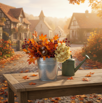 Artikel Metalen bloempot met handvatten, decoratieve emmer, Ø21cm H19,5cm