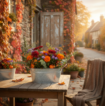 Artikel Bloempot met handvatten, decoratieve schaal, metaal, 17,5 × 12 × 9 cm