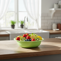 Artikel Decoratieve schaal metaal emaillelook schaal groen limoen 25cm