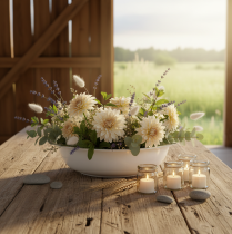 Artikel Metalen kom, wit geëmailleerd, Ø29cm, H7,5cm