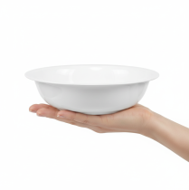 Artikel Metalen kom, wit geëmailleerd, Ø29cm, H7,5cm