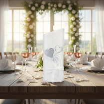 Artikel Trouwkaars, zilveren trouwkaars, witte kaars 220/85 mm