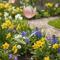 Artikel Tuinpaal met decoratieve tulp voor bloemperken en borders, 94 cm