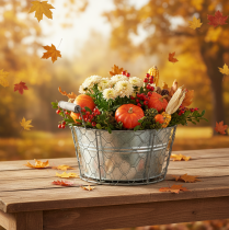 Artikel Plantenmand met inzetstuk, draadmand, plantenbak, lentezilver, witgeverfd, shabby chic, Ø22cm H17.5cm