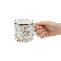 Artikel Emaille plantenpotje voor bloemen, Ø11cm