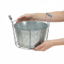 Artikel Draadmandje voor planten, voorjaarsmandje, metaal, Ø26cm