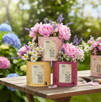 Artikel Bloempot in vintage design voor woonkamer- en kantoordecoratie, 15 cm, 3 stuks