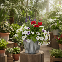 Artikel Bloempot, decoratieve pot met handvatten, metalen plantenpot Ø25,5 cm
