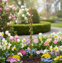 Artikel Tuinpaal met decoratief element, 115 cm, voor tuindecoratie.