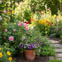 Artikel Klimrek, gebogen decoratief element voor bloemperken en plantenpotten, 75 cm