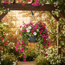 Artikel Hangmand antraciet plantenpot om op te hangen Ø25cm H50cm