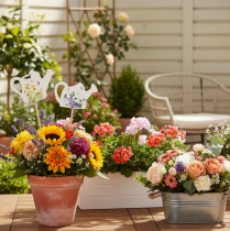 Artikel Decoratieve stokken in de vorm van gieters voor bloemenboeketten en balkondecoratie, 34 cm, 12 stuks