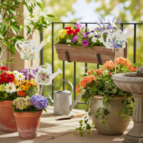 Artikel Decoratieve stokken in de vorm van gieters voor bloemenboeketten en balkondecoratie, 34 cm, 12 stuks