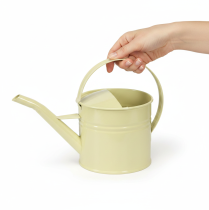 Artikel Decoratieve metalen gieter, groen/geel, klein, 28x13x17 cm, 1,25 liter, vintage look, balkondecoratie