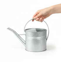 Artikel Vintage decoratieve gieter, metaal, zilver, 1,25 liter plantenbak
