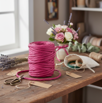 Artikel Papieren koord 6mm 23m roze