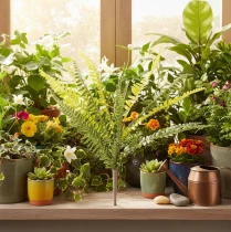 Artikel Kunstmatige varentak, kunstmatige groene plant voor decoratie, 45 cm