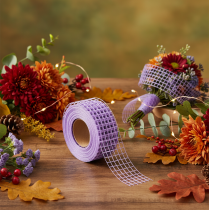 Artikel Paarse gaastape, 4,5 cm breed, decoratieve tape op rol voor creatieve knutselprojecten, 10 m