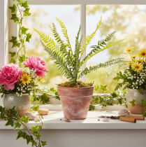 Artikel Kunstmatige varentak, kunstmatige groene plant voor decoratie, 45 cm