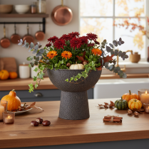 Artikel Ronde plantenpot met voet, 18 cm