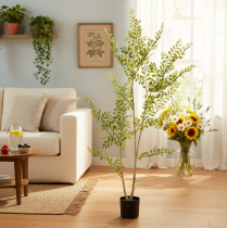 Artikel Kunstplant in een pot, 130 cm hoog, groen, decoratief