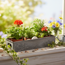 Artikel Compacte rechthoekige schaal, veelzijdig te gebruiken voor decoratie en beplanting, 23 cm