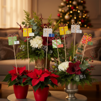 Artikel Cadeauset met plantenetiketten, houten design, 31 cm, 12 stuks