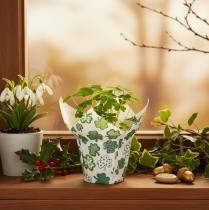 Artikel Papieren bloempot met klavermotief, nieuwjaarsdecoratie, 12 cm, 12 stuks
