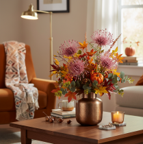 Artikel Kunstbloemen speldenkussen protea bloeiende tak 65cm 3 stuks