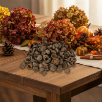Artikel Natuurlijke eikelkapjes, decoratieve schalen voor de herfst en advent, 2 cm, 300 g