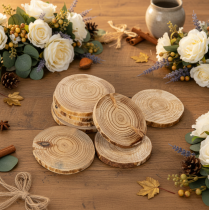 Artikel Natuurlijke ronde houten schijven voor decoratie en knutselwerk, 6 cm, 300 g